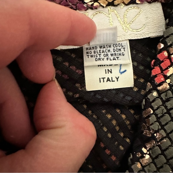 Cache Vintage XS/Small Petite 80-90s Geometric Dolman Sleeve Party Dress - Picture 12 of 16